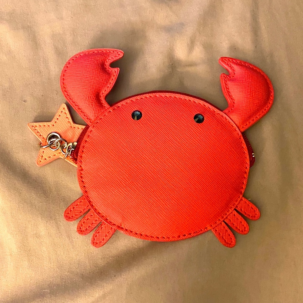 kate spade red crab coin purse